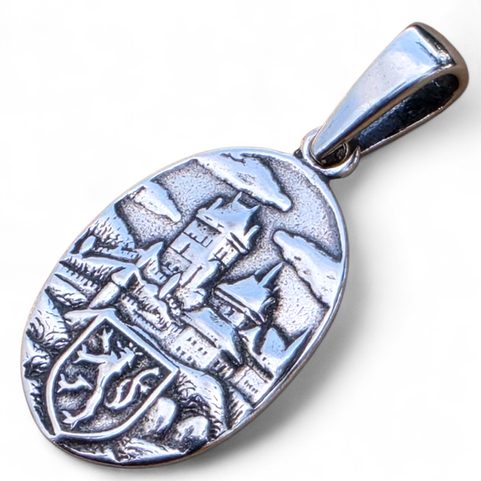 PENDENTIF CHÂTEAU DE KARLSTEJN, ARGENT 925