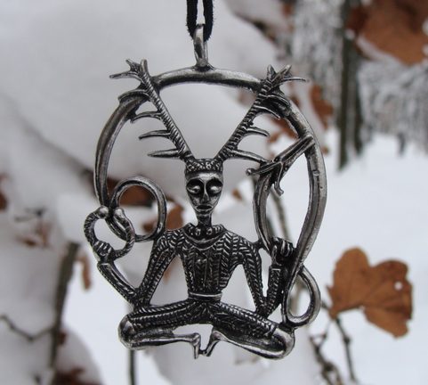 CERNUNN, THE CELTIC GOD, PENDANT, TIN ALLOY