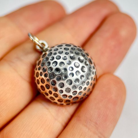 GOLF BALL, SILVER PENDANT