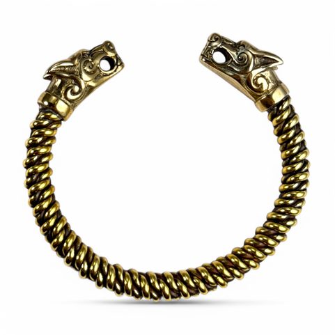 WOLF FENRIR, GEFLOCHTENES MESSINGARMBAND