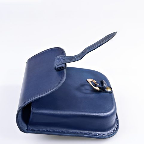 GENTLEMAN, LEATHER BELT BAG - BLUE