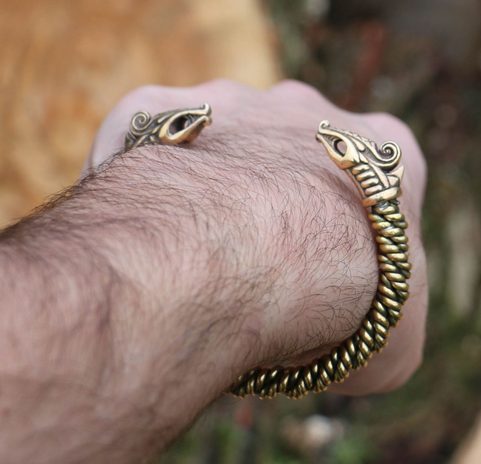 JELLING - VIKING DRAGON, BRONZE BRACELET