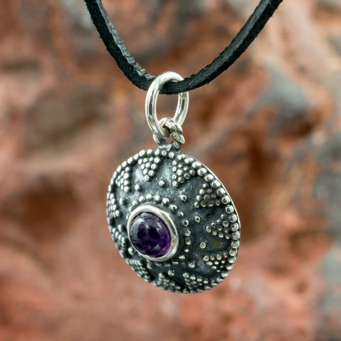 ISOLDA, AMETHYST, SILVER PENDANT