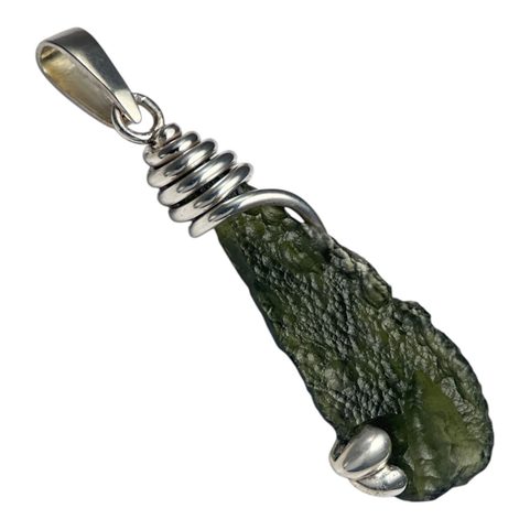 VIRGO, NECKLACE - MOLDAVITE, SILVER 925/1000