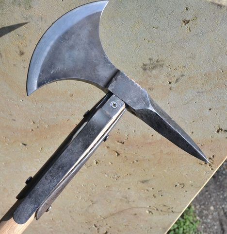 FRENCH NAVY BOARDING AXE, EXACT REPLICA, 1830 - 1860