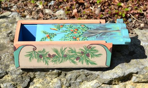 POMPEII HORTI, ANCIENT ROME WOODEN BOX, REPLICA