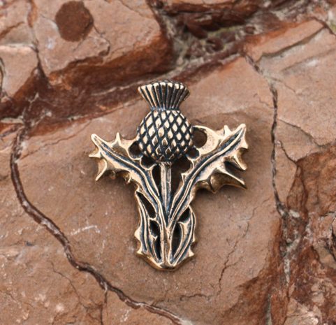 SCOTTISH THISTLE - ALBA, BRONZE PENDANT