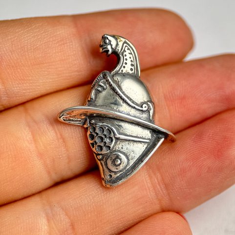 GLADIATOR - THRACIAN HELMET, PENDANT, SILVER