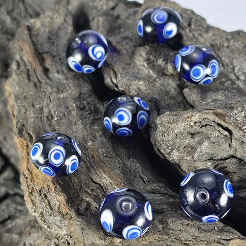 CELTIC GLASS BEAD, BLUE