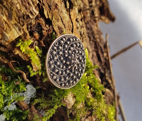 PROTECTION SHIELD PENDANT, BIRKA, SWEDEN, BRONZE