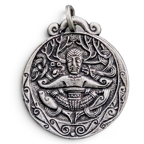 CERNUNNOS DE GUNDESTRUP CHAUDRON, PENDENTIF, ÉTAIN