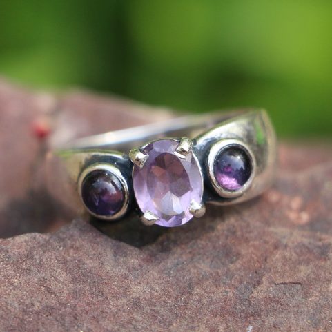 CITTADELLA, RING, AMETHYST, SILVER 925