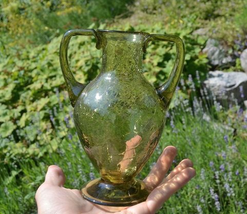 AMPHORA ANCIEN, VERRE À GLACE