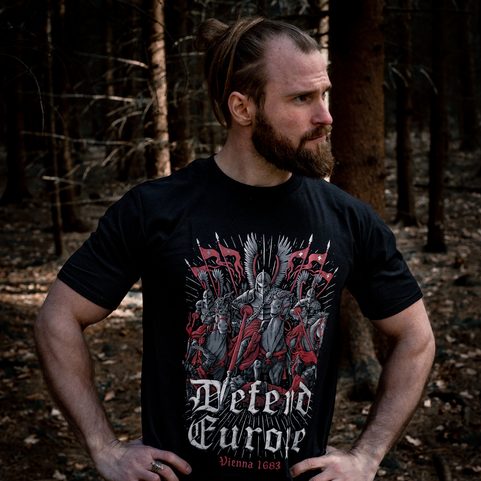 DEFEND EUROPE - POLISH HUSSARS 1683, MEN'S T-SHIRT