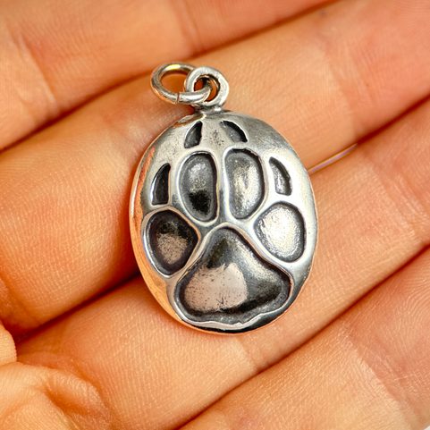 WOLF TRACK, PENDANT, STERLING SILVER
