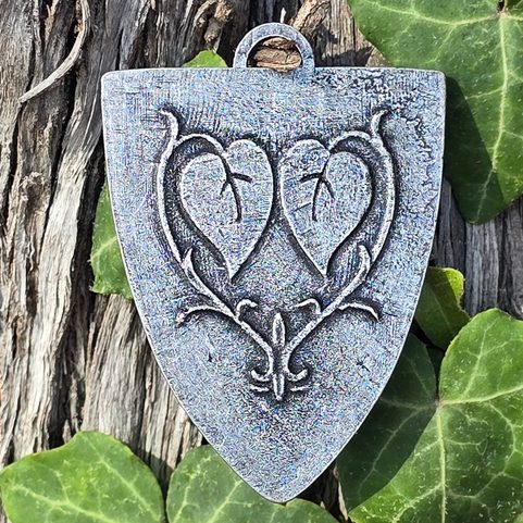 LORDS OF TALMBERK, MEDIEVAL SHIELD, PENDANT, ZINC