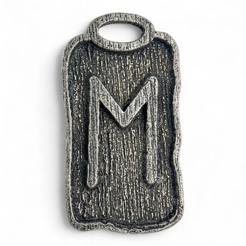 EHWAZ, RUNE PENDANT ZINC