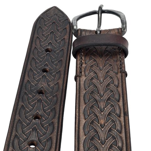LEATHER BELT, SLAVIC MOTIFS
