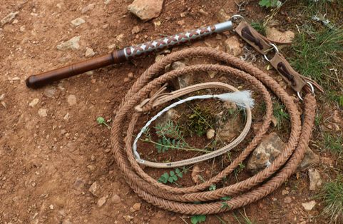 SLOVAKIAN WHIP, DECORATED BY TIN