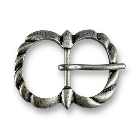 GOTHIC BUCKLE FOR BELTS AND STRAPS, ZINC, ANT. SILVER