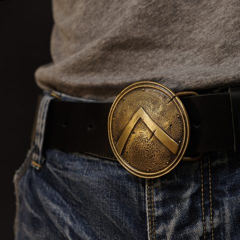 SPARTA - BOUCLIER, BOUCLE DE CEINTURE, LAITON