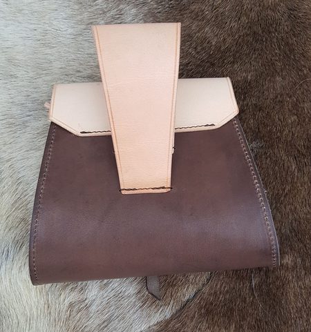 TWO BROWNS, LEATHER BELT BAG