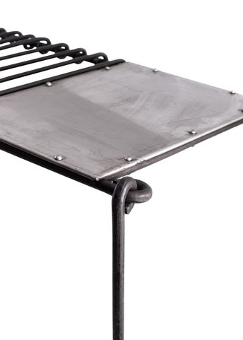PORTABLE HISTORICAL WROUGHT IRON GRILL