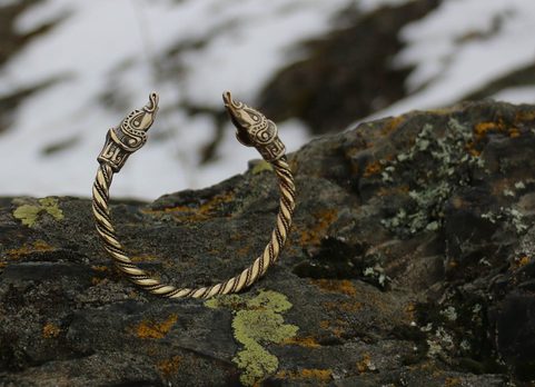 MIDGARDSORMR, VIKING BRACELET, BRASS