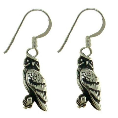 OWLS, SILVER EARRINGS, AG 925