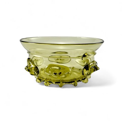 KRAUSTRUNK - BOWL, HISTORICAL GREEN GLASS