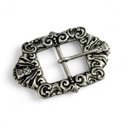 ALBA SCOTTISH BELT BUCKLE WITH THISTLE ZINC