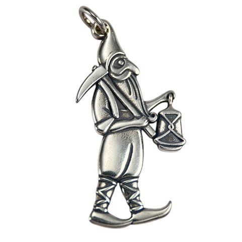MEDIEVAL MINER - MINING DWARF, PENDANT, SILVER 925/1000