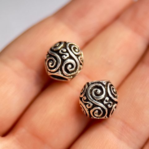 CELTIC SPIRALS - BEAD FOR BEARD AG 925