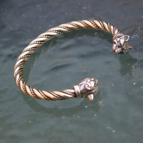 CAITLIN, CELTIC CAT, BRACELET, BRASS