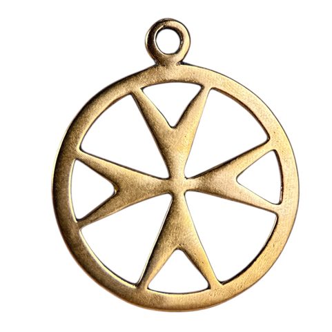 TEMPLAR CROSS, MEDIEVAL PENDANT, BRONZE