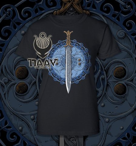 CLAÍOMH SOLAIS - SWORD OF LIGHT, WOMEN'S T-SHIRT - BLUE