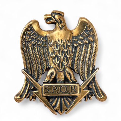 AQUILA, RÖMISCHER ADLER SPQR, BRONZE, GÜRTEL NIETE