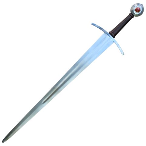 JASPER, ÉPÉE À UNE MAIN, XIVE-XVE SIÈCLE, PLEIN TANG, AVEC PIERRE