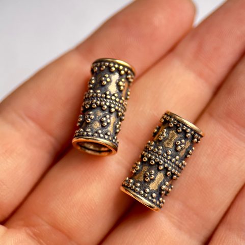 PERLE DE BARBE - VIKING, 7 MM DE DIAMÈTRE, BRONZE