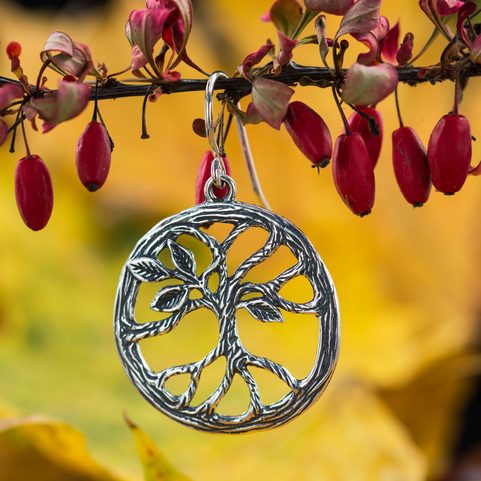 TREE - ARBOR, EARRINGS, SILVER