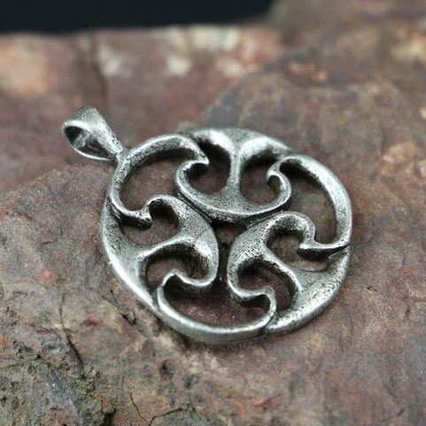 CELTIC KNOT OF LIFE, REPLICA, I. CENTURY, PENDANT, ZINC, ANTIQUE SILVER
