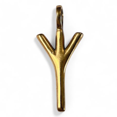 ALGIZ, BRONZE PENDANT