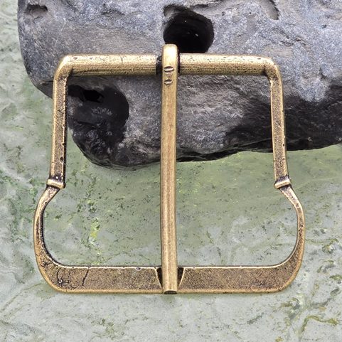 BELT BUCKLE, 15TH CENTURY, BOHEMIA, ZINC, OLD BRASS