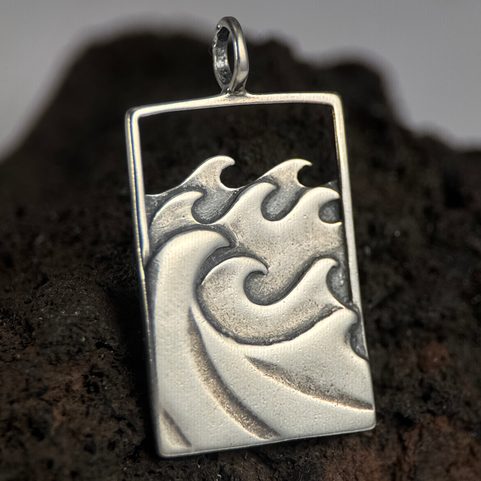 OCÉAN, PENDENTIF, ARGENT