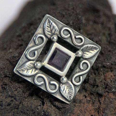 CREUSA, PENDANT, AMETHYST, STERLING SILVER