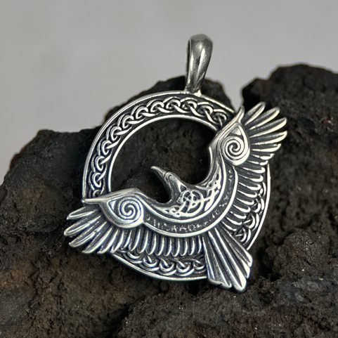 HUGINN ET MUNNIN - PENDENTIF, ARGENT