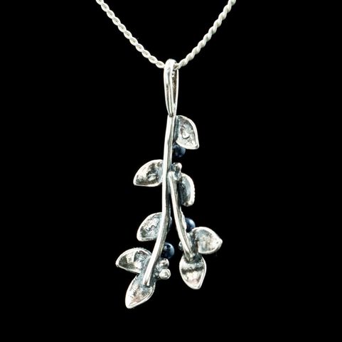 BLAUBEERE, ANHÄNGER, SILBER 925