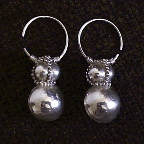 WELKA MORAWA, SILVER EARRINGS, EARLY MEDIEVAL
