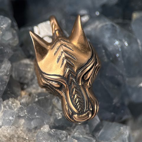 WARG, NORSE WOLF, VIKING PENDANT, BRONZE