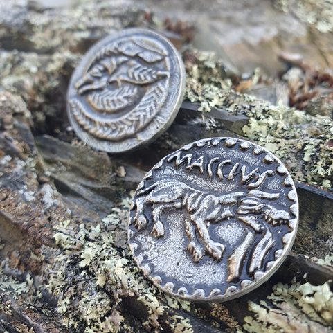 MACCIUS, CELTIC TETRADRACHM, REPLICA